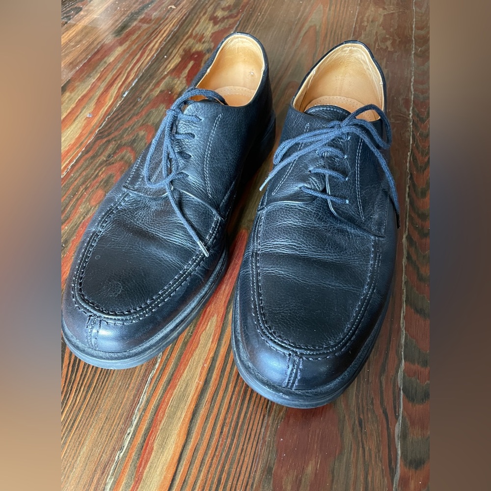 SANDRO MOSCOLONI Men’s Vineyard Black Leather Oxfords